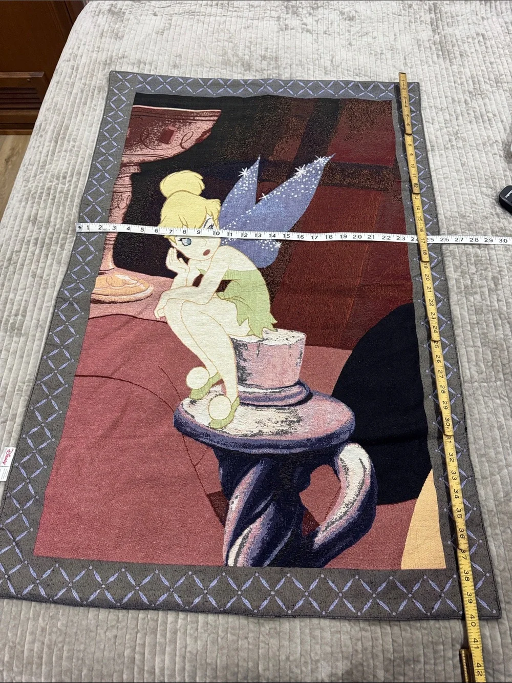 Disney Tinker bell Wall Tapestry in Green, Purple, Blue and Pink